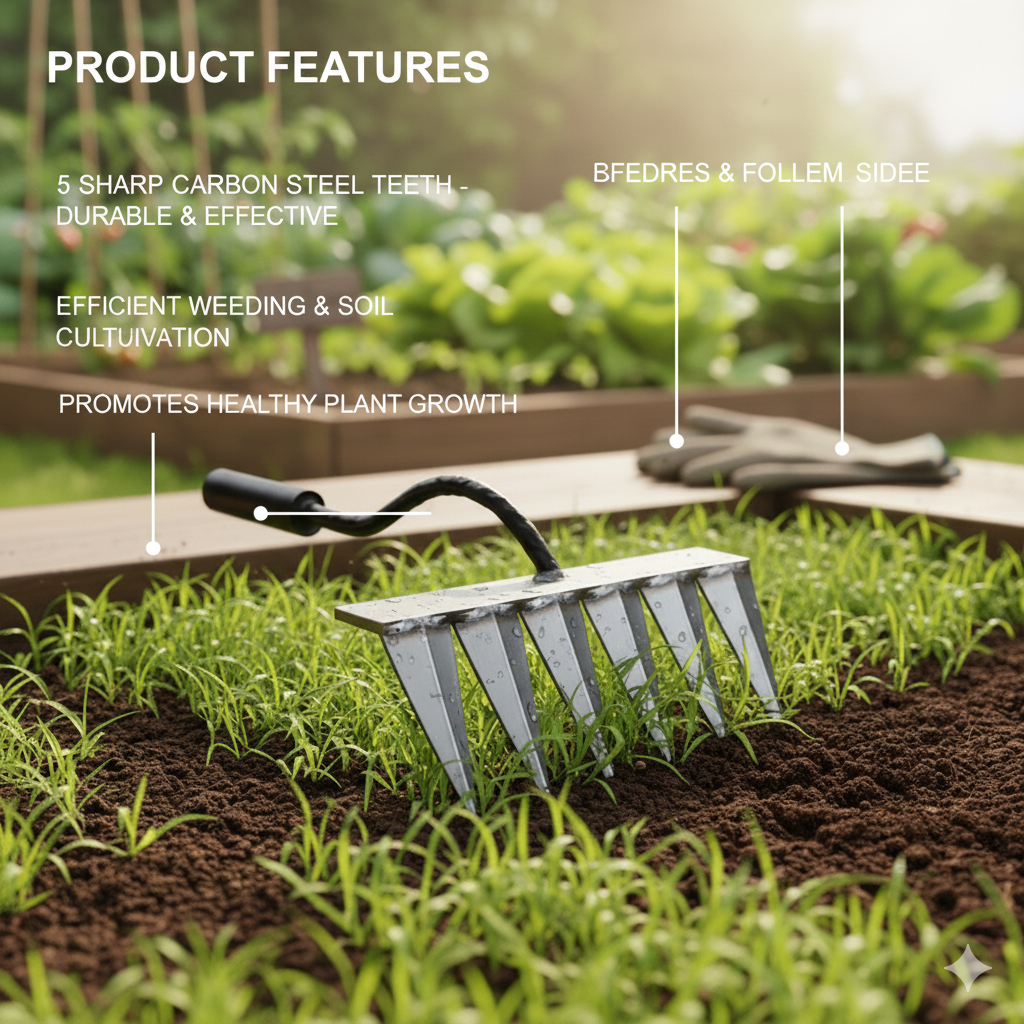 Gardening tool with text highlighting features on a garden background