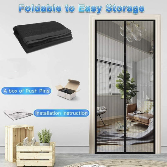 🚪Magnetic Screen Door – Keep Fresh Air In, Kick Pesky Mosquitoes Out 🦟
