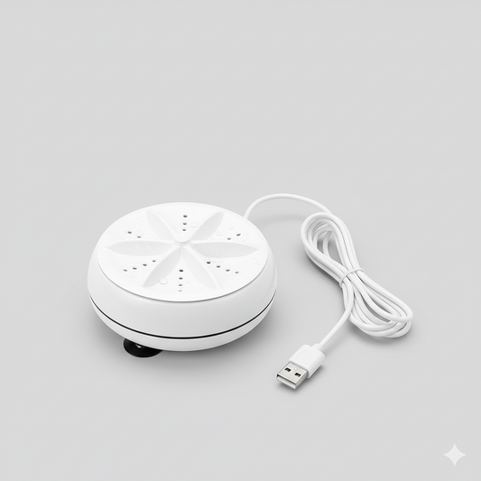 Portable Mini Washing Machine 🌀🧺 | 2-in-1 Ultrasonic Turbine Cleaner